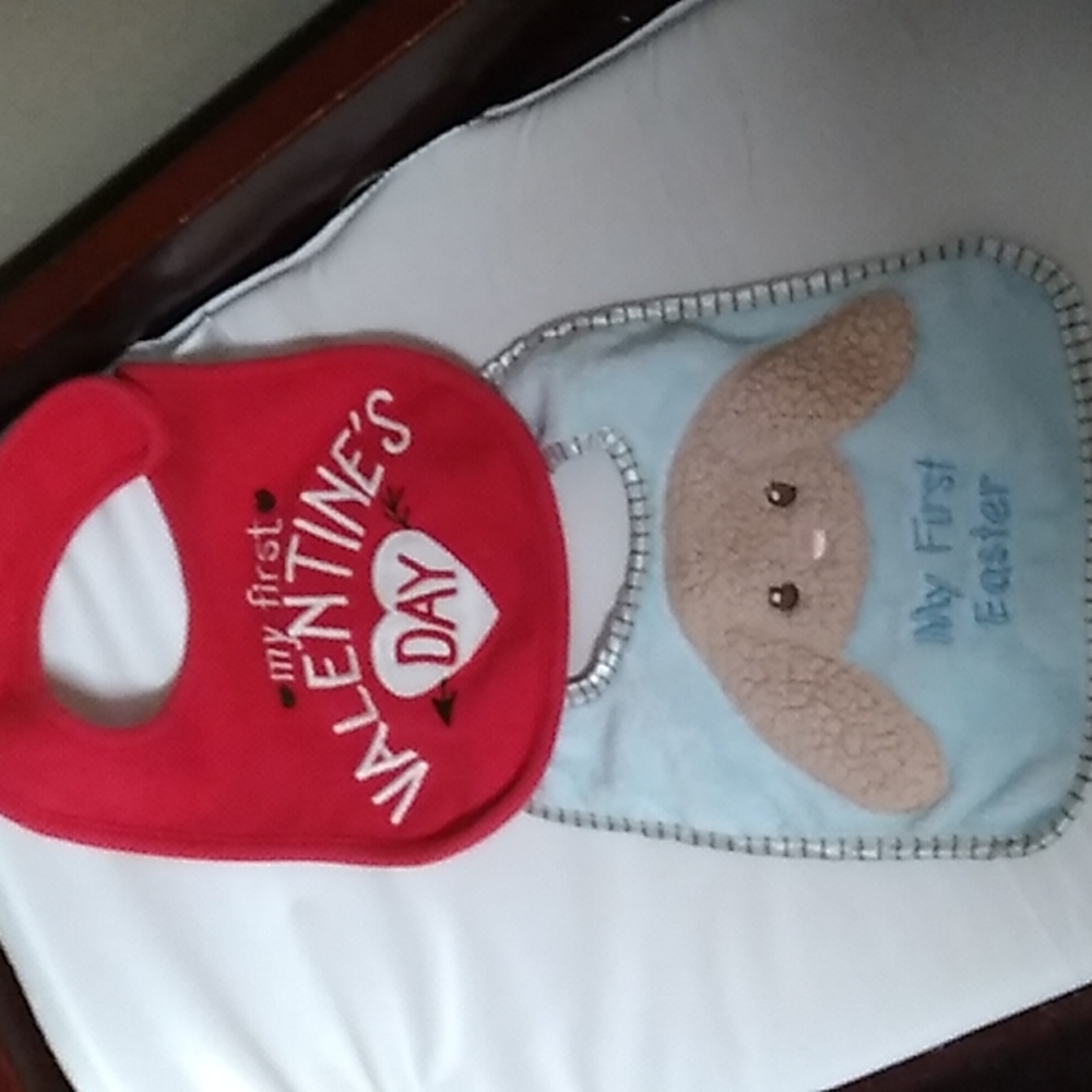 NWOT Baby's "FIRSTS" Bibs ×2